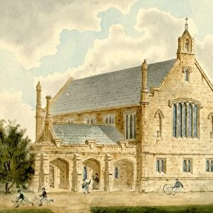 Architects drawing for the Collegiate School in Collegiate Crescent by Robert Potter, 1835