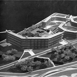 Architects model of Sheffields Park Hill Flats, 1960s