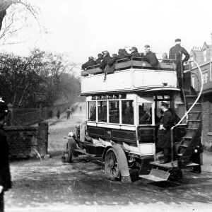 Buse carrying Belgian casualties, Sheffield, Yorkshire, c. 1917