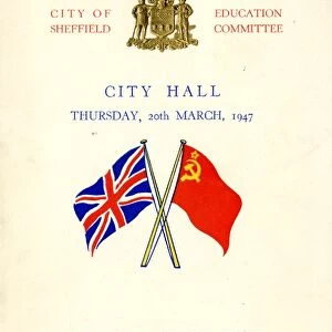 Cover of the programme for visit of a delegation from the Supreme Soviet of the USSR programme, 1947