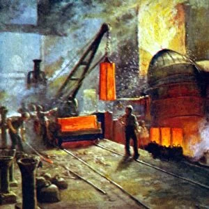 Cyclops Works, making Bessemer steel, 1916