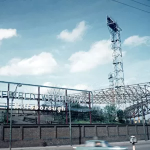 Football stand at Hillsborough football ground from Penistone Road North, 1961
