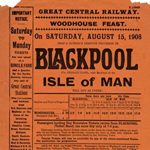 Great Central Railway: Dean and Dawsons through excursion to Blackpool and the Isle of Man