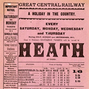 Great Central Railway: A Holiday in the Country, Dean and Dawsons express excursion to Heath, 1911
