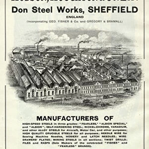 Hobson Houghton and Co. Ltd. Don Steel Works, Steel Manufacturers, 1919