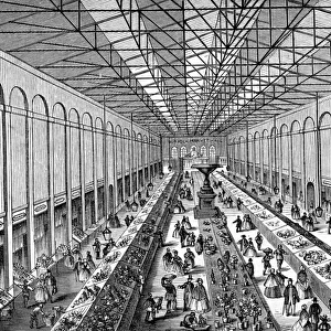 Interior of Norfolk Market Hall, Sheffield, 1862