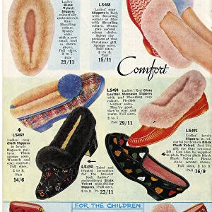 J. G. Graves mail order catalogue: Christmas slippers, 1959