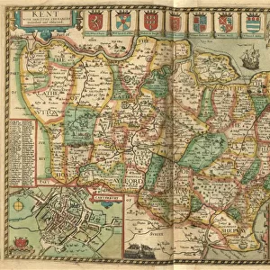 John Speeds map of Kent, 1611