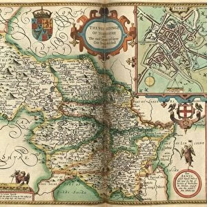 John Speeds map of the West Riding of Yorkshire, 1611