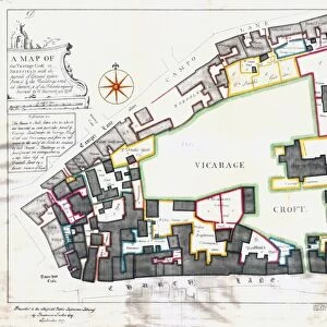 Map of the Vicarage Croft in Sheffield a, 1756