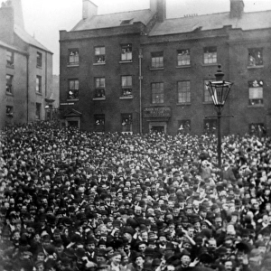 Paradise Square, mass political meeting, c. 1890s