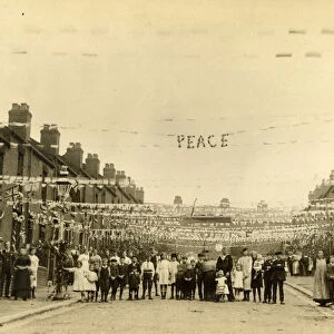Peace Celebrations, Victoria Street, Sheffield, 1918