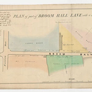 Plan of part of Broom Hall Lane, Sheffield, 1830