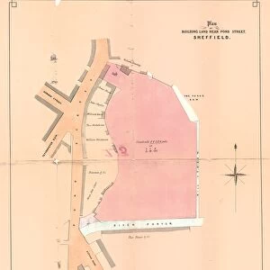 Plan of building land near Pond Street to be sold by auction, 1860