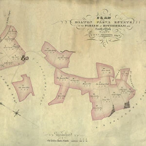 Plan of the Dalton Parva Estate in the parish of Rotherham and county of York, the property of F W T V Wentworth, 1851