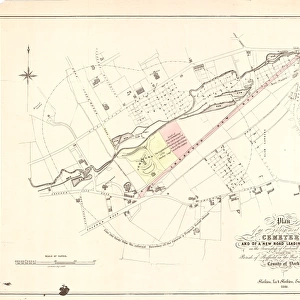 Plan of an enlargement of the [General] Cemetery and of a new road leading thereto, in the township of Ecclesall Bierlow within the parish of Sheffield, 1846