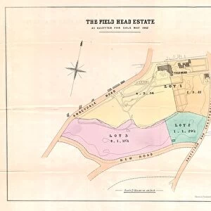 Plan of the Field head Estate for sale by auction, 1862