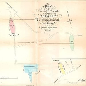 Plan of freehold estates in the hamlet of Wadsley in the township of Bradfield in the parish of Ecclesfield for sale by auction, 1857