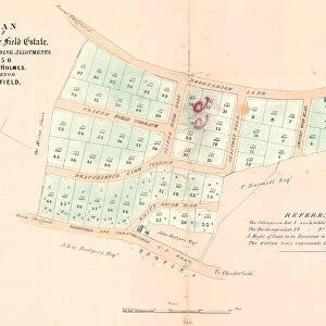 Plan of Norton Cliffe Field Estate laid out in building allotments, 1856