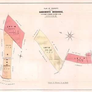 Plan of property at Handsworth Woodhouse, allotted for sale, 1865