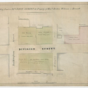 Plan of Rockingham Street, Division Street, Rockingham Lane and Carver Street, Sheffield, 1829