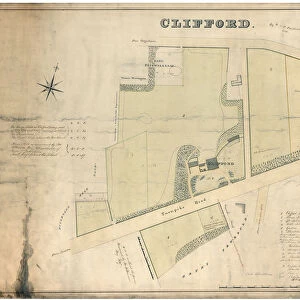 Plan showing Clifford House, Psalter Lane, Sheffield, Yorkshire, 1820