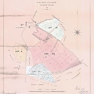 Plan of the Yews Estate, near Worrall, for sale by auction, 1862