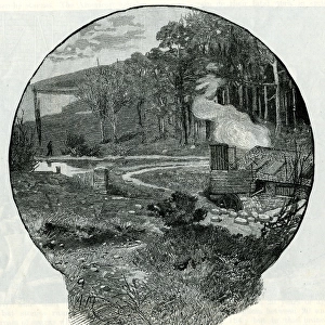 A Rural Grinding Mill from a drawing by A. Morrow, 1884