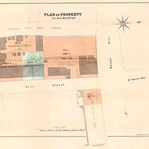 Sale plan for property fronting to Broad Land and Upper Gell Street, 1867