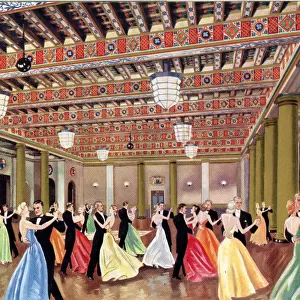 Sheffield City Hall, ballroom, 1952