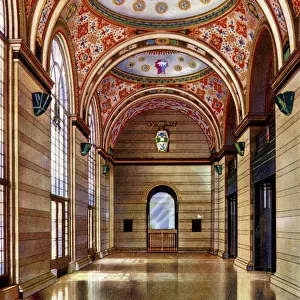 Sheffield City Hall, entrance foyer, 1952