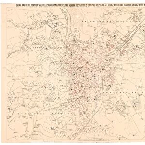 Sheffield drink (temperance) map, 1884