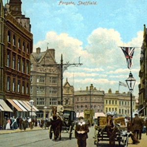 Sheffield, Fargate looking towards High Street and Parade Chambers, 1907