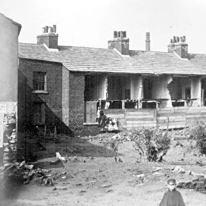 Sheffield Flood, Ruins of Waterloo Houses, next to River Don, at the end of Cornish Street, Philadelphia, Neepsend, , 1864