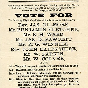 Sheffield School Board Election, 1888