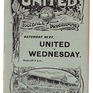 Sheffield United Football Club programme advertising the forthcoming match against Sheffield Wednesday, 1913