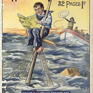 Sheffield Weekly Telegraph poster: read W. T. novels - the last of the crew was thus saved alive, 1901