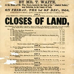 Valuable freehold and tithe-free estate, at Low Ash and Larch Hall, at Loxley near Sheffield : To be sold by Auction by Mr. T. Waite... Friday, 1st December, 1854