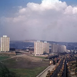 View over Netherthorpe and Upperthorpe, Sheffield, 1962