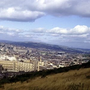 View of Sheffield from Skye Edge showing Park Hill Flats in the foreground, 1984