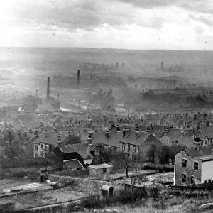 View over Wincobank and Brightside, Sheffield, Yorkshire, c. 1940s - 1950s