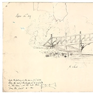 Weston Park, design No. 1 for footbridge, 1874