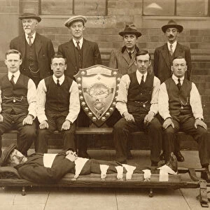 Winning team in the Edgar Allen Ambulance Shield Competition, Sheffield, Yorkshire, c. 1910