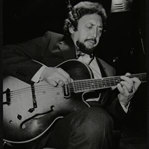American guitarist Barney Kessel playing at the Middlesex and Herts Country Club, London, 1982