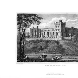 Arundel Castle, West Sussex, 1829. Artist: J Rogers