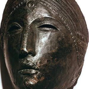 Bronze mask of the Roman goddess Juno Lucina