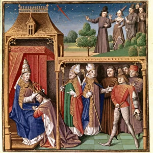 Charles II the Bald is crowned Emperor of the West (875-877) and vision of a sword in the cycle