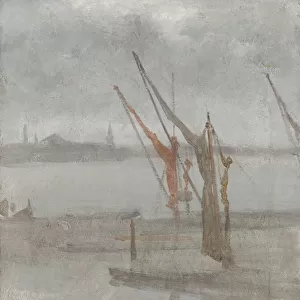 Grey and Silver: Chelsea Wharf, c. 1864 / 1868. Creator: James Abbott McNeill Whistler