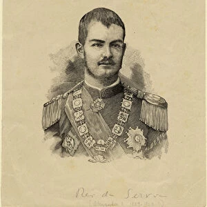 King Aleksandar of Serbia (1876-1903), c. 1889. Artist: Anonymous