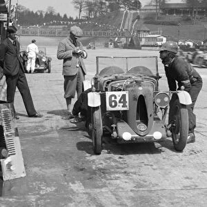 MG C type of FM Montgomery and R Hebeler at the JCC Double Twelve race, Brooklands, 8 / 9 May 1931